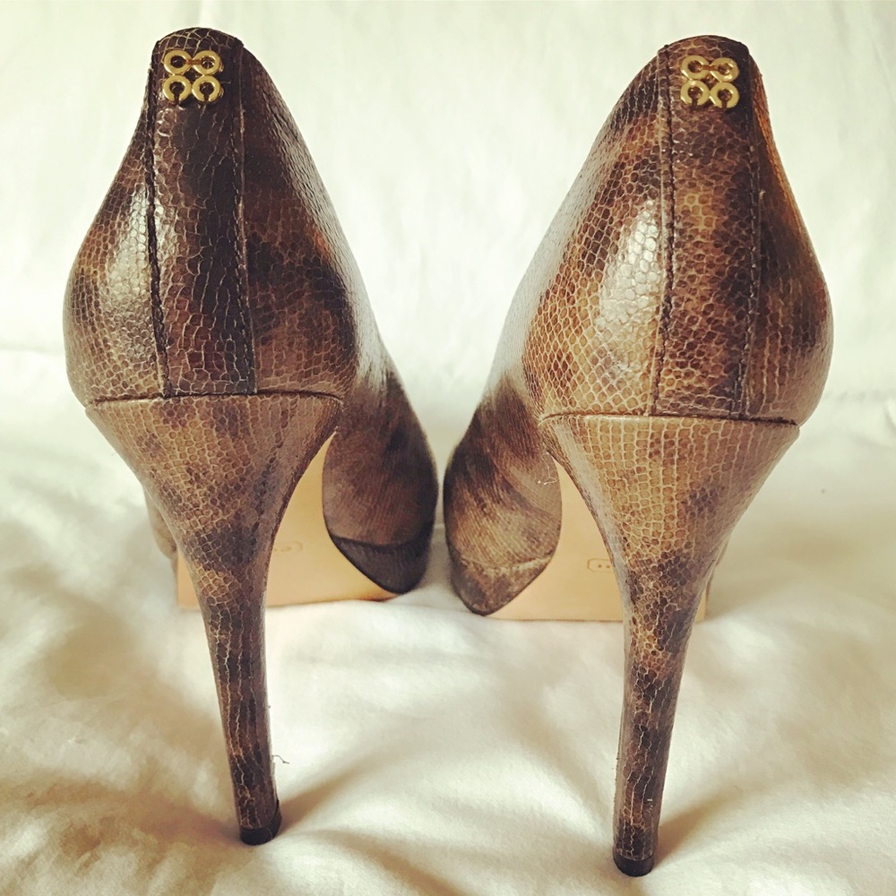 New Coach Daisee Printed Lizard Heels, 8 (8.5) - Picture 5 of 8